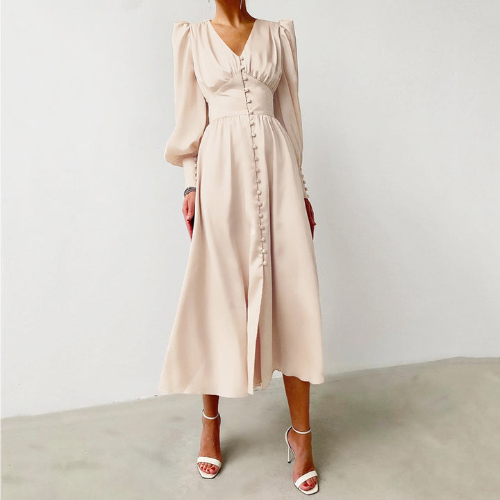 DAISY | LUXE BUTTONED MIDI DRESS