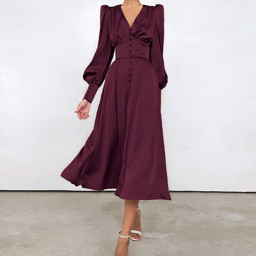 DAISY | LUXE BUTTONED MIDI DRESS