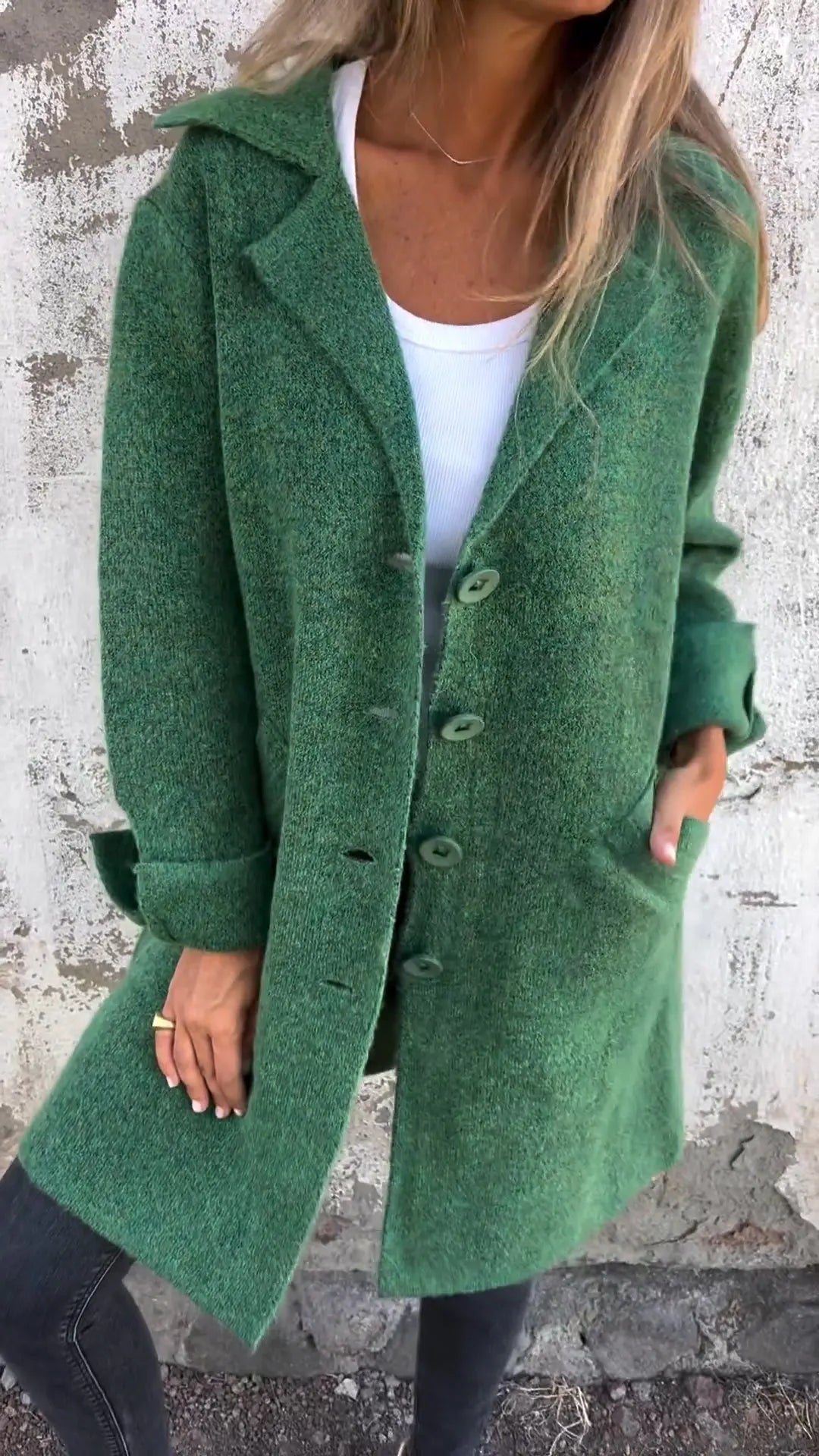 Bella | Long coat with lapels Fondo Moda