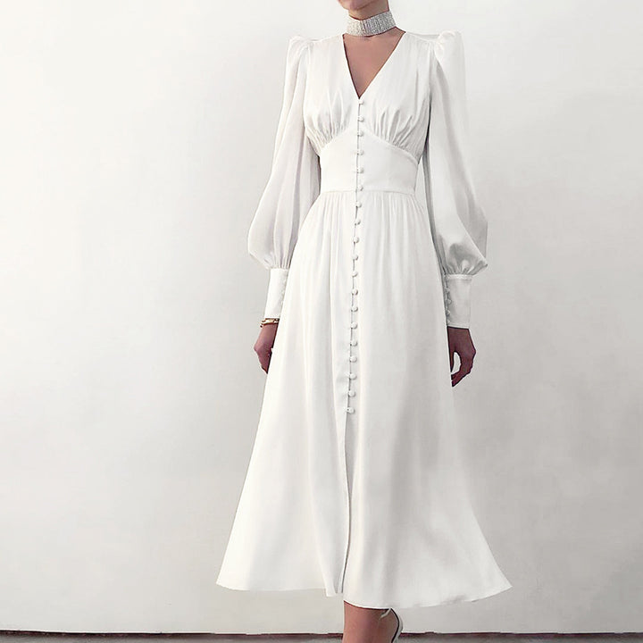 DAISY | LUXE BUTTONED MIDI DRESS